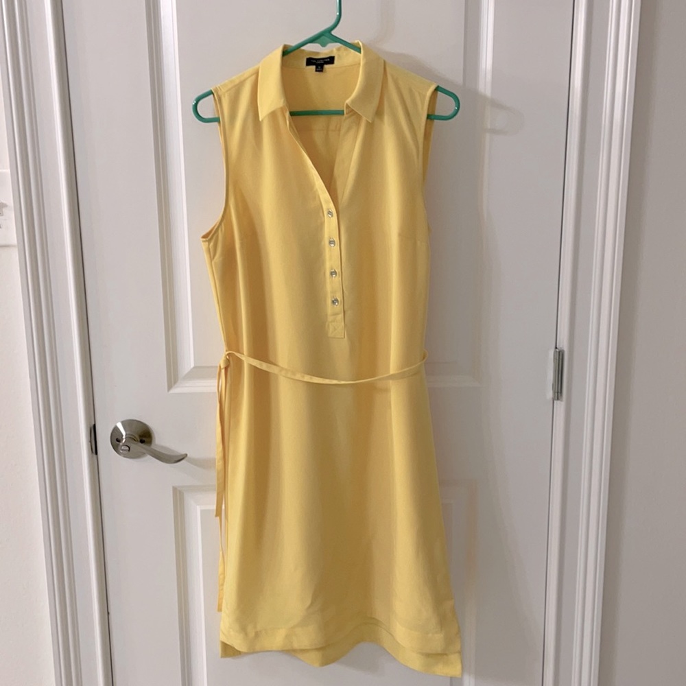 The Limited, sleeveless, collared yellow dress. Size M.